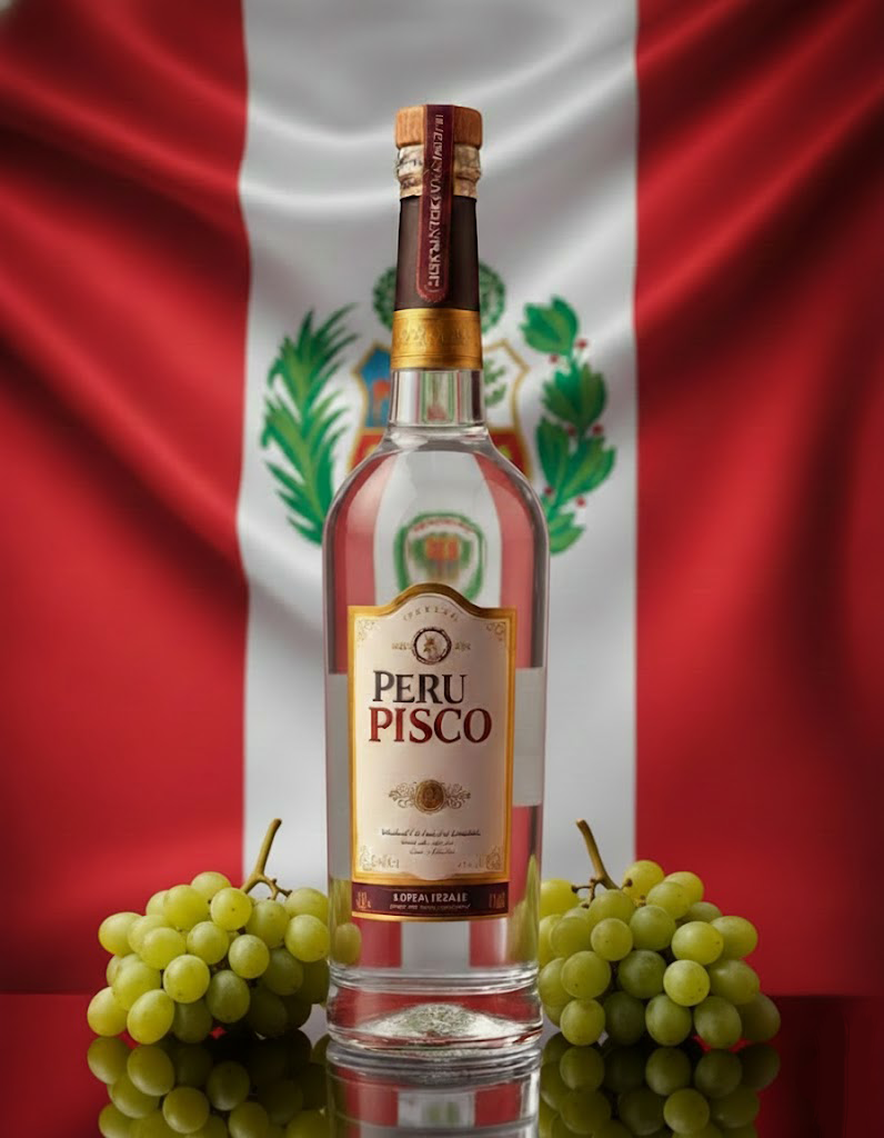 Botella de Pisco Peruano - Candidato en la Batalla del Pisco